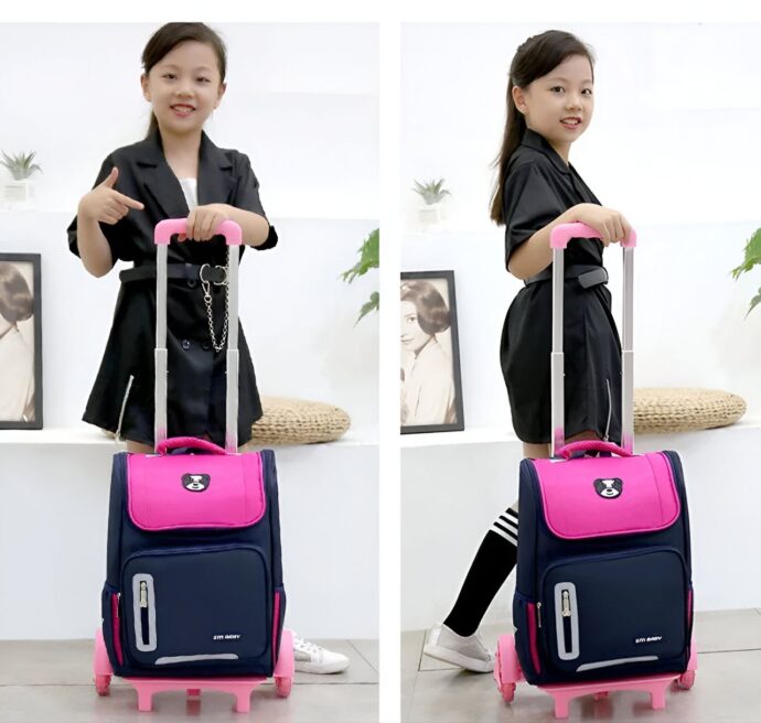 ⁦Sac à dos d'école à roulettes pour enfants⁩ - الصورة ⁦4⁩