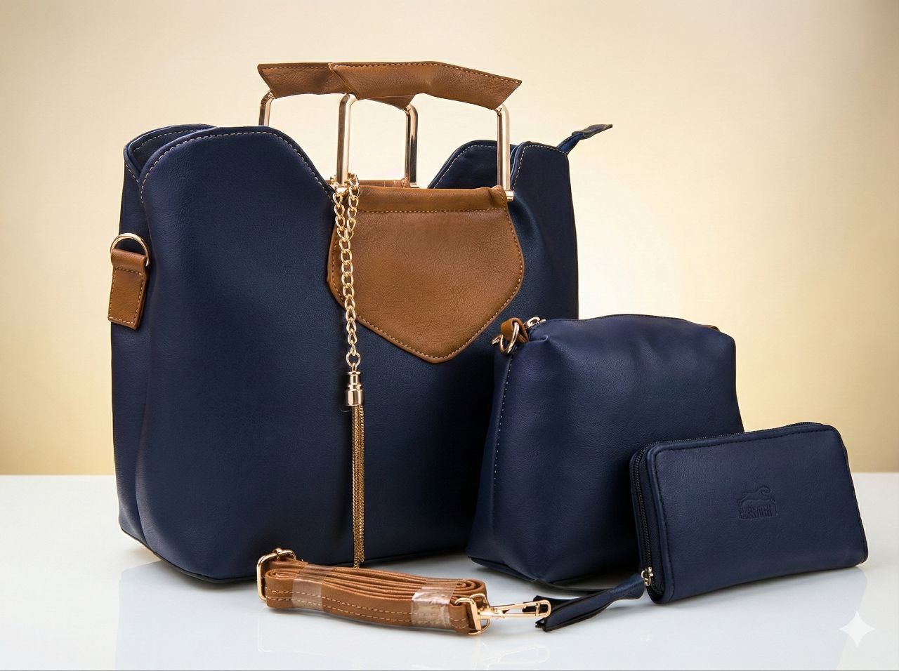 طقم حقيبة نسائية أنيق – 3 قطع